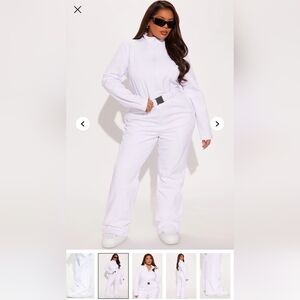 Women's White Ski Jumpsuit